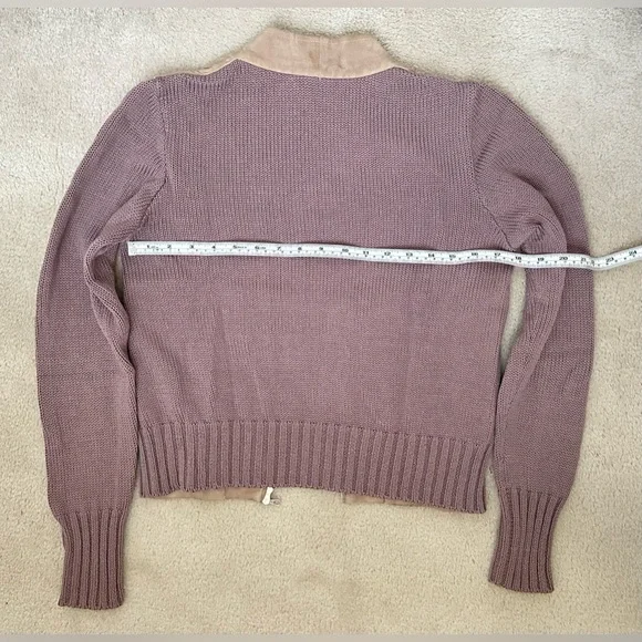 Fabiana Filippi two-tone chamois leather and cotton, waist cut jacket - Picture 12 of 16